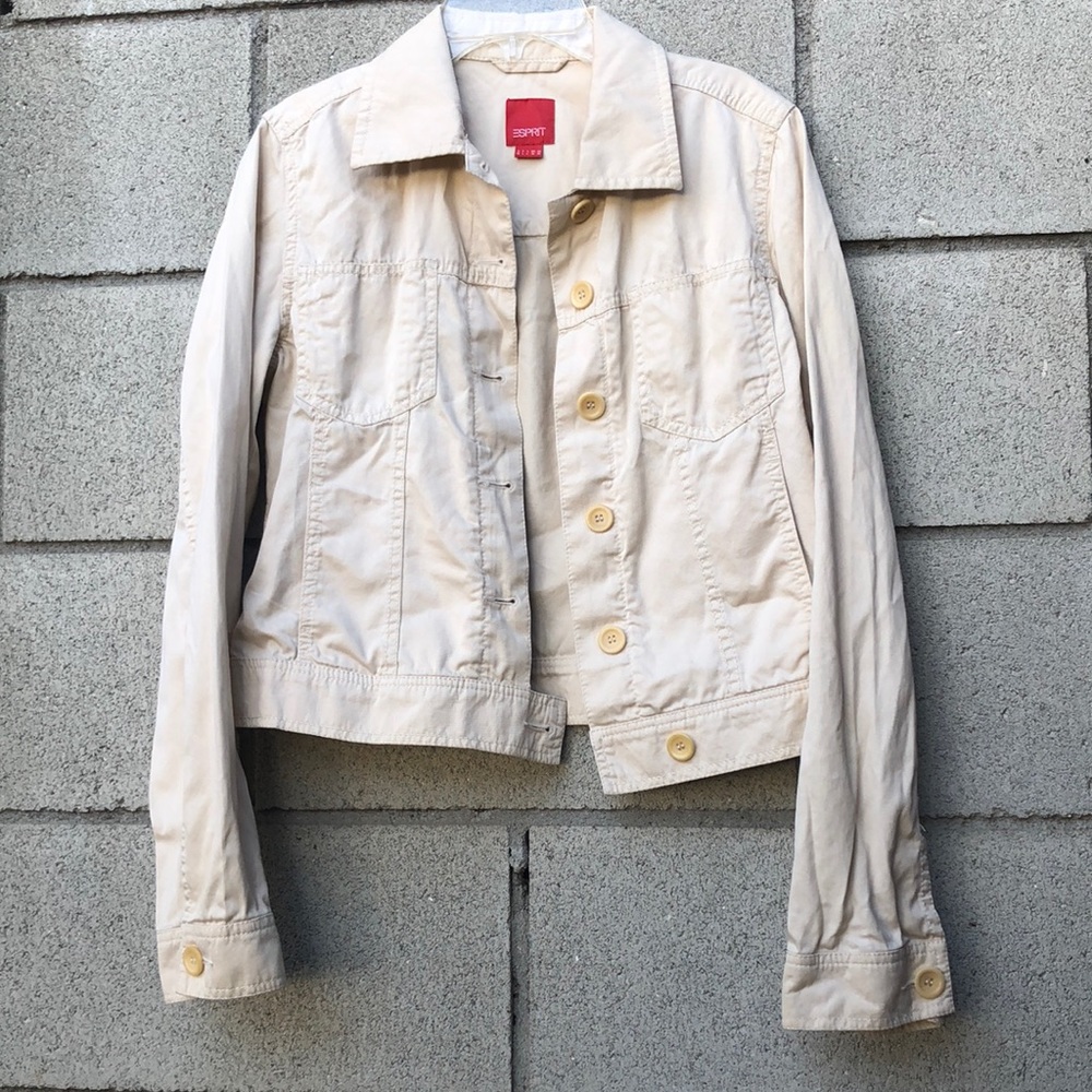 Vintage cropped canvas jacket